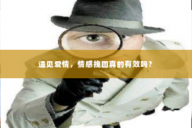 遇见爱情，情感挽回真的有效吗？