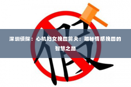 深圳侦探：心机妇女挽回前夫：揭秘情感挽回的智慧之路